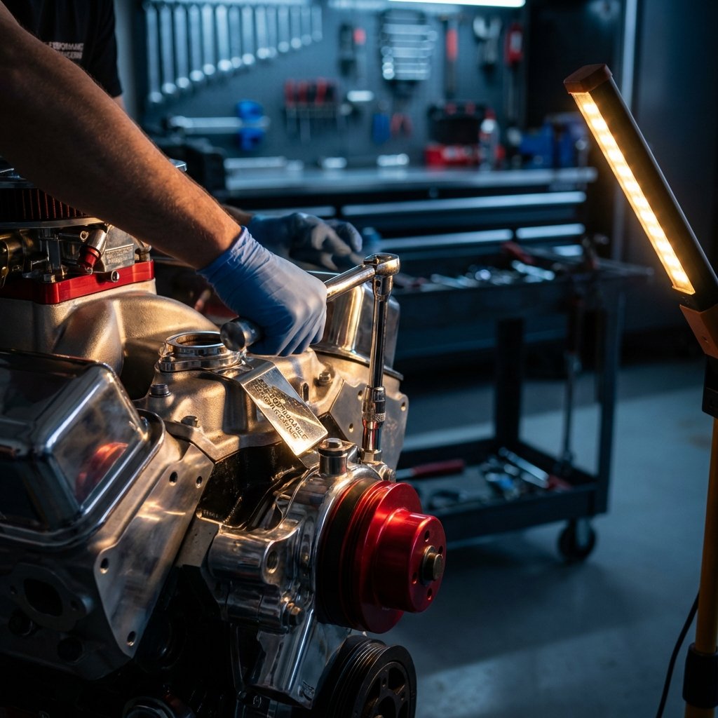 A professional ASE certified mechanic performing engine diagnostics at Entity Auto Repair in Columbia, SC
